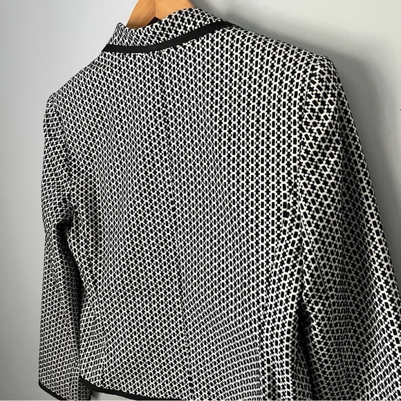 Apt. 9 Houndstooth Style Checkered Black & White Blazer Jacket Size 8 Petite - Picture 14 of 16